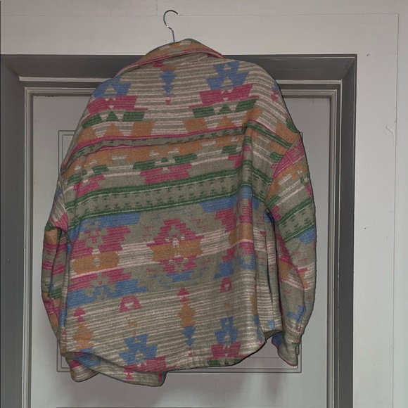 Multicolor Patterned Women's Jacket - Picture 4 of 4